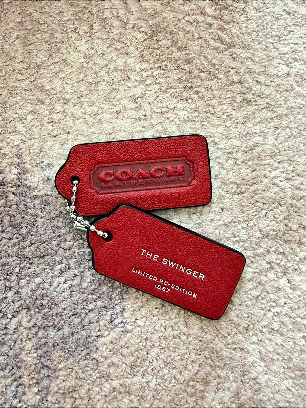 Coach The Swinger Bag Limited Re-Edition 1987 Red & White Like New - Picture 5 of 8